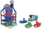 Jada Majorette SMY203145002 PJM Garage Quarter General + 4 Fahrzeuge PJ Masks Pyjamasques Miniatur Cars Box, Mehrfarbig