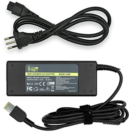 New Net Alimentatore Caricabatteria compatibile con Lenovo G40-70 G40-80 G50-30 G50-45 G50-70 G50-80 G70-35 G70-80 S21e-20 S41-70 U31-70 - [20V 4.5A 90W] Rectangular
