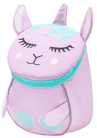 Belmil Kindergartenrucksack mit Brustgurt und Namensschild für 1-3 Jährige/Jungen - Mädchen / 4 L/Grün/in Tierform: Einhorn (305-15 Mini Unicorn)