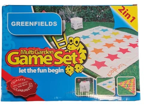 Greenfields 2 In 1 Giant Snakes and Ladders and Tangled Twister Outdoor Garden Game