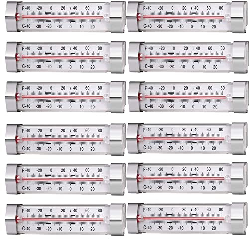 12 Pack Fridge Refrigerator Freezer Thermometer
