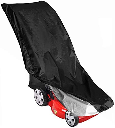 Namvo 210D Silver Coated Waterproof Fabric, Dust Proof, Push Lawn Mower Cover with Storage Bag (Black)