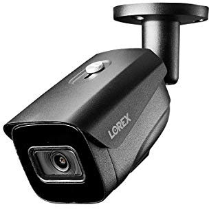 Lorex 4K (8MP) Smart IP Bullet Security Camera with Listen-in Audio and Real-Time 30FPS Recording - Black