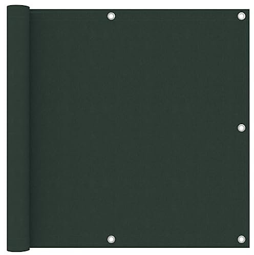 vidaXL Ecran de Balcon Brise-Vue Brise-Vent Jardin Ecran de Protection Ecran d'Intimité Confidentialité Extérieur Vert Foncé 90x300 cm Tissu Oxford