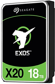 Seagate Exos X20 Enterprise 18TB HDD, interne Festplatte, Hyperscale 12GB/s SAS, 7.200 U/min, Modellnr.: ST18000NM000D