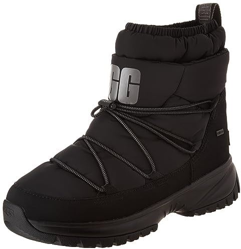 UGG Yose Puffer Mid, Stivale Donna, Nero, 36 EU