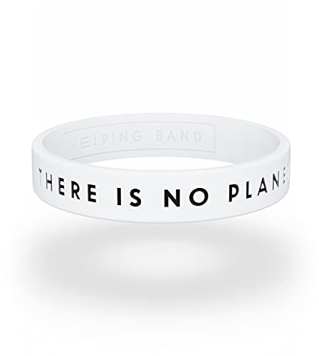 Helping Band - Silikon Armband - There is no Planet B I Größe L/XL I Farbe Weiß - Unterstütze WWF-Projekte - Silikonarmband für Herren und Damen - Gummi Armbänder