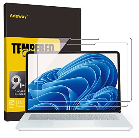 Adeway (2 Stück Surface Laptop Studio 2/1 Displayschutz, Hoch Empfindliches Touch/HD klares Glas/Einfache Installation, 14.4 Zoll (Model 2029/1864)