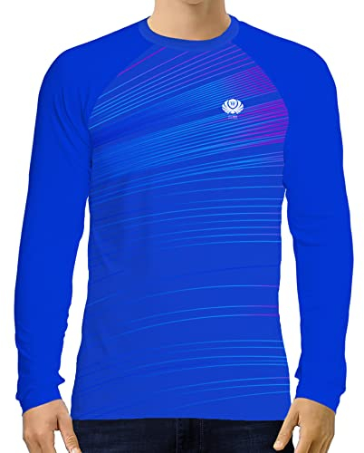 voofly Rashguard Schnorchel Tshirt Herren UV Schutz Lightweight UPF 50+ Funktionsshirt Langarm Quick Drying Royal Blau S