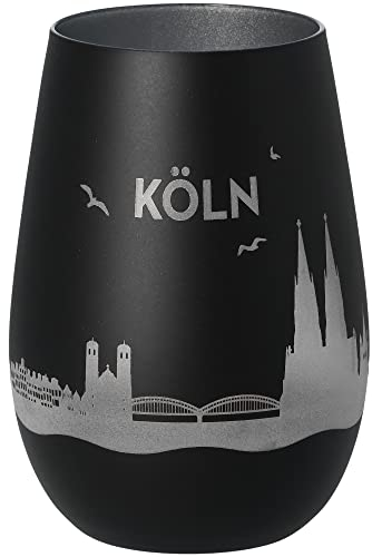 Goodtimes Windlicht Skyline Köln Schwarz & Silber