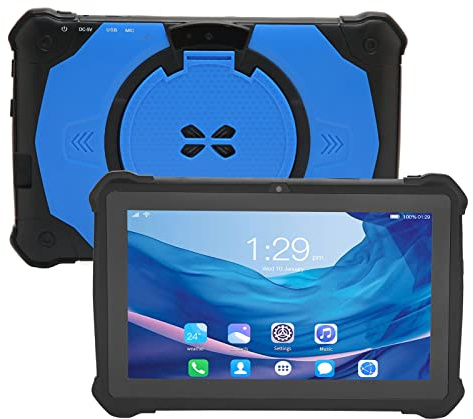 Tablette pour Enfants 7 Pouces, Tablette pour Enfants pour Android 10 2 Go 32 Go 5G WiFi Double Bande, Tablette IPS HD pour Tout-Petit PC Double Caméra Double Haut-parleurs (Prise
