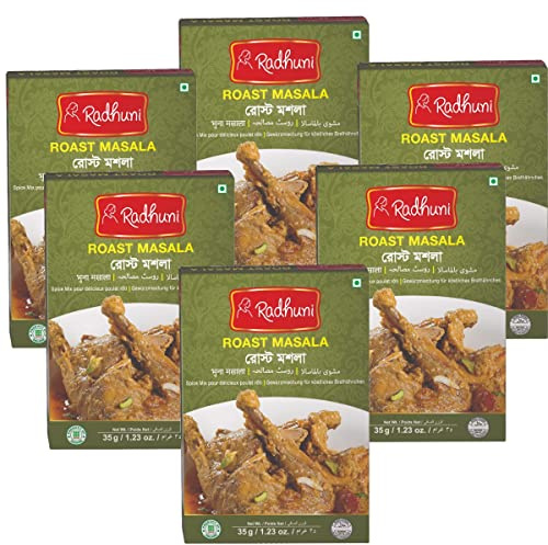 Radhuni Easy Mix Roast Masala 35gm packet, premixed spices from Square foods Bangladesh (35g, 6)
