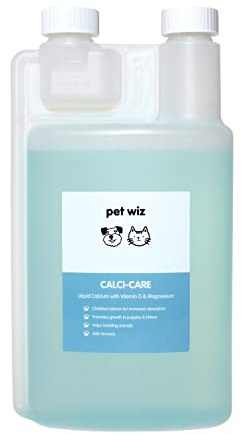Calci-Care - Liquid Calcium with Vitamin D & Magnesium - Complementary Feed for Dogs, Cats & Small Animals (1000ml)