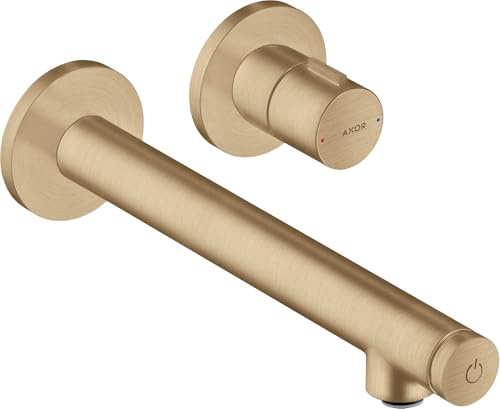 hansgrohe AXOR Uno Select Waschtischmischer Unterputz, Wandmontage, Ausladung 220mm, Farbe: Brushed Bronze