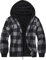 geeksport Fleecejacke Herren Sweatjacke Männer mit Kapuze Warme Kapuzenjacke Gefüttert Winterjacke Kariertes Hoodie mit ReißVerschluss, 0569-Grau L
