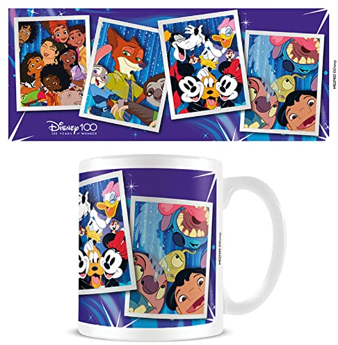 Disney Tasse (Disney 100 Zootropolis und Mickey Mouse Photo Booth Design) 325 ml Keramik-Kaffeetasse, Disney-Geschenke für Frauen und Männer – Offizieller Merchandise-Artikel