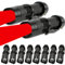 MVIOCS Rotlicht Taschenlampe, LED Rotlicht, Rote LED Taschenlampen, Leistungsstarke Rotlicht-Taschenlampe mit Clip für Jagd, Astronomie, Nachtbeobachtung und Outdoor-Aktivitäten (10 Stück)