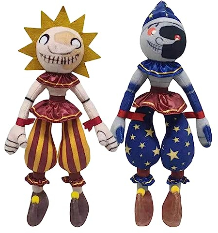Juzinqu Sundrops Moondrop FNÀF Plush | Securi Breach Ruin Plüschtier | Five Nights Plushies Puppen | Figuren Kuscheltier Kissen Home Deko Geschenke für Spielefans