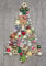 Edition Colibri XL Weihnachtskarte BUNTER WEIHNACHTSBAUM mit Umschlag/Kuvert - DIN A 4 Klappkarte mit buntem Christbaum-Motiv (11096)