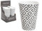 PMS Melamin-Becher mit geometrischem Design, 325 ml, langlebiges und stilvolles Trinkgeschirr, perfekt für Geburtstage, Themenveranstaltungen und den Heimgebrauch, Grau und Weiß (1 Stück)