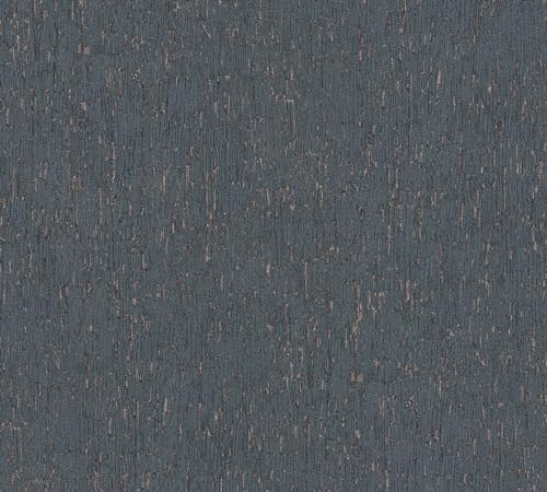 A.S. Création Smart Surfaces Einfarbige Vliestapete in Putzoptik 10,05 m x 0,53 m - Blau, Rosa, Kupfer - einfarbige Wandtapete für verschiedene Räume Made in Germany - 395622
