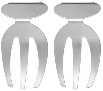 ARFUKA Salad Servers Stainless Steel Salad Hands Serving Hands Salad Forks Claws Serving Utensil Set for Salad Mixing and Serving Pack of 2