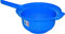 Plastic Strainer with Handle Colander Basket for Food Wash Pasta Rice Vegitable Spaghetti Salad Draining Water Kitchen Basket 24cm (Blue)