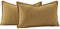 Madizz 2er Set Schlicht Chenille Kissenbezügen Weiche dekorative Kissenbezüge für Sofa Schlafzimmer Kissenhülle Senfgelb 30x50 cm Rechteckig