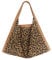 Yooamz Canvas Tasche Damen, Großer Shopper, Leopardenmuster, Gelb, 58 x 17 x 33 cm, Damen, Erwachsene, Umhängetasche, Tote Bag, Alltag, Büro, Schulausflug, Einkauf