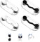 Gjinxi 4x Magnetisch Brillenhalter Edelstahl Magnetischer Brillenbänder Stark Magnet Headset Line Clip Ausweishalter Badge Clip Sonnenbrillenclip für Brillen Sonnenbrillen Lesebrillen Ohrhörer Ausweis