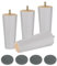 sourcing map 4Pcs Wood Furniture Legs, 5.91 Solid Wood Replacement Furniture Feet for Couch Sofa Cabinet,Grey