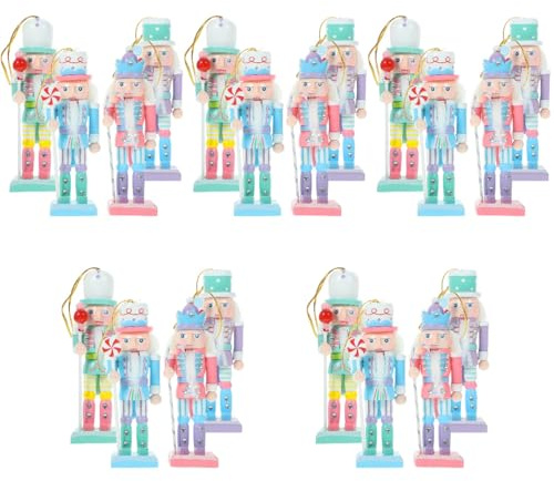 Gatuida 20pcs Christmas Nutcracker Soldier Decoration Traditional Figure for Holiday Home Decor Festive Party Supplies