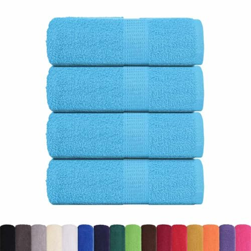 vidaXL Gästetücher FROGN 4 STK. Türkis 30x50 cm 360 g/m²