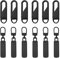 Eupneicu Reißverschluss Zipper [ 12 Stück ], Metall Zipper Pull, Abnehmbares Metall Reißverschlussanhänger Ersatzzipper Für Koffer Mantel Stiefel Jackenrucksäcke[ Schwarz]