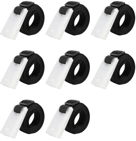 lalago Cinghie di Supporto, Set da 8 Cinghie di Fissaggio e Clip, Dispositivo di avvolgimento per Piscina Mobile con Pellicola Solare, Cinghie di Supporto per Pellicola da Piscina
