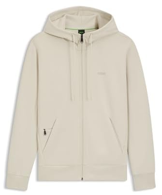 BOSS Mens Saggy Full Zip Hoodie with Adjustable Drawstring