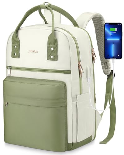 YAMTION Rucksack Damen Rucksack Schule Schulrucksack Mädchen Teenager,Schulranzen für 15,6 Zoll Laptop Universität Lehrer Studenten