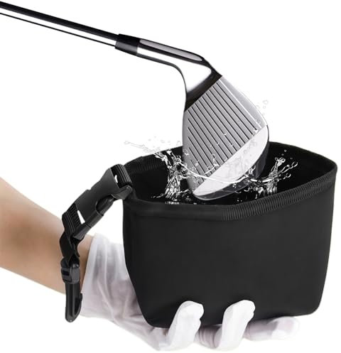 Daryunk Golf Ball Cleaner Bag, Golf Ball Washer Pocket Wipe Cleaning Bag Pouch, Cleaning Detachable Ball Bag