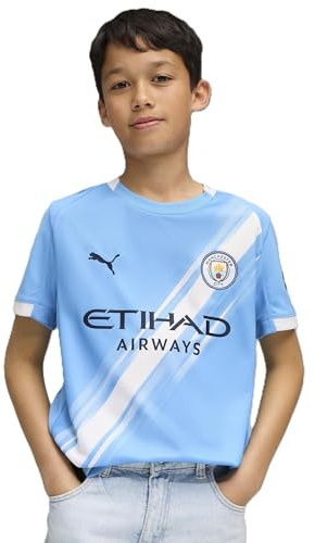 PUMA Manchester City FC Maillot Domicile pour Enfants 25/26, Bleu (Team Light Blue x White), 176