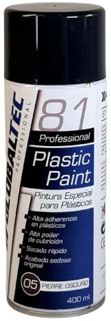Vernice speciale per plastica Pierre Dark Spray 400 ml – alta aderenza, asciugatura rapida e resistenza professionale – ideale per paraurti, modanature e carrozzeria (nero, 0,4 litri)
