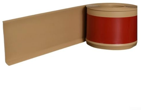 Flexible wasserdichte Sockelleiste aus PVC für Zuhause und Büro Dekor (Hellbraun)