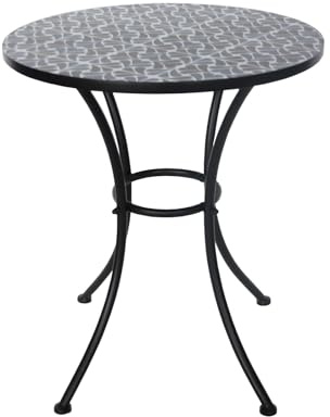 HTI living Gartentisch Celia Floral Balkontisch Terrassentisch Metalltisch