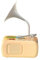 Giradischi for bambini con 96 carte, giocattolo educativo e interattivo, lettore musicale for bambini, giocattolo for bambini da 1 a 3 anni, giocattolo sensoriale musicale for bambini piccoli.(Orange)