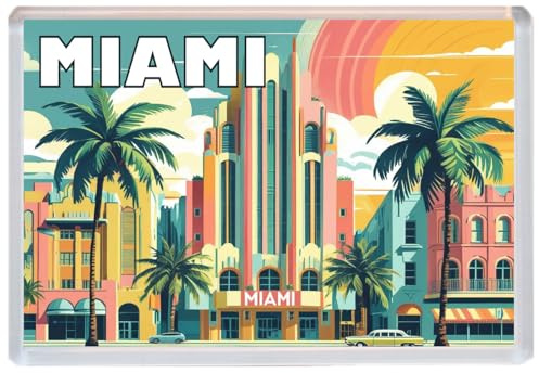 Miami - Jumbo Artistic Fridge Magnet 96 x 67mm