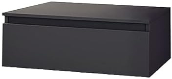 Liberoshopping Mobile bagno sospeso con cassetto soft closing in legno nobilitato– design moderno per lavabo da appoggio NILYA (Grafite Opaco, 120)