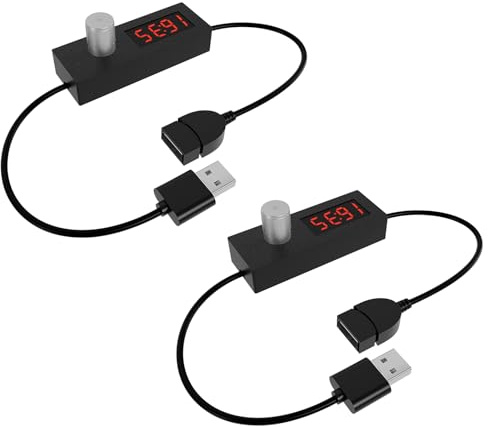 5V Zeitschaltuhr Digital, 24h Modus Digitale Elektrische Zeitschaltuhr, Einstellbares USB Zeitschaltuhre, Steckdose mit Countdown, Einstellbarer Timer für Lüfter, Lampen & Wasserpumpen