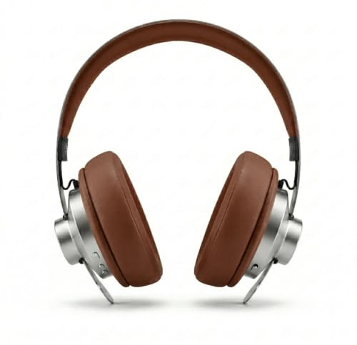 TELEFUNKEN ARCO Classic Edelstahl-Bluetooth-Kopfhörer – Ikonische Ganzmetall-Silhouette mit Luxus-Haptik – Beständiges Design-Statement & klare Bühnenabbildung (Braun)
