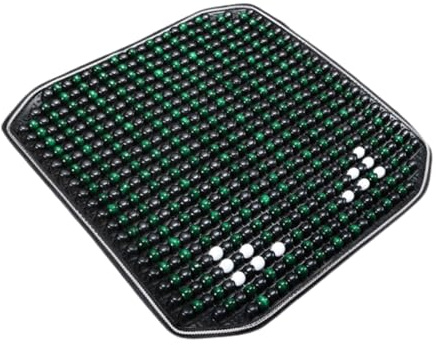 Sitzkissen Holzperlen, Massage Sitzauflage für Fahrer, Wohnzimmer und Büro | Auto Sitzbezug | Quadratische Kühlmatte | Atmungsaktiv Stuhlkissen | rutschfest Sitzmatte | Ergonomisches Material