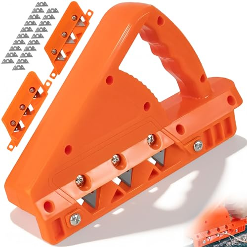 Plasterboard Fast Cutter with 20 Blades Replacement, Precise 45° & 60° Handheld Gypsum Board Hand Plane Edge Planer, Edger Planers Woodworking Hand Cutting Chamfer Tool for Drywall Plaster Board