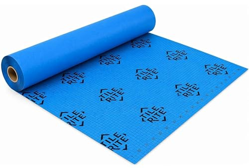 Fabriteq Blue Uncoupling Membrane Mat (5m²) – Professional Anti-Fracture Tiling Underlayment Roll, Waterproof Moisture Barrier & Stress Relief Matting, Underfloor Heating Grid Compatible
